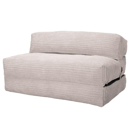 Avery - Double Futon Chair Bed, Folding Bed, Guest Bed By Lounge Pug, Cord Ivory
