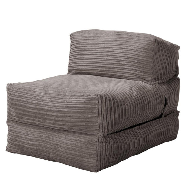 Avery - Single Futon Chair Bed, Folding Bed, Guest Bed By Lounge Pug, Cord Graphite