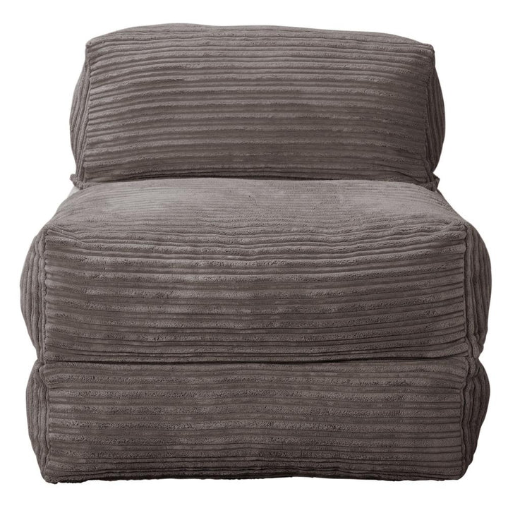 Avery - Single Futon Chair Bed, Folding Bed, Guest Bed By Lounge Pug, Cord Graphite