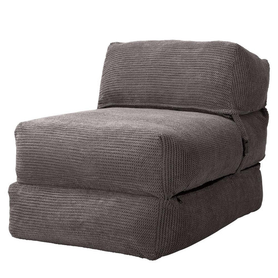 Avery - Single Futon Chair Bed, Folding Bed, Guest Bed By Lounge Pug, Pom Pom Charcoal