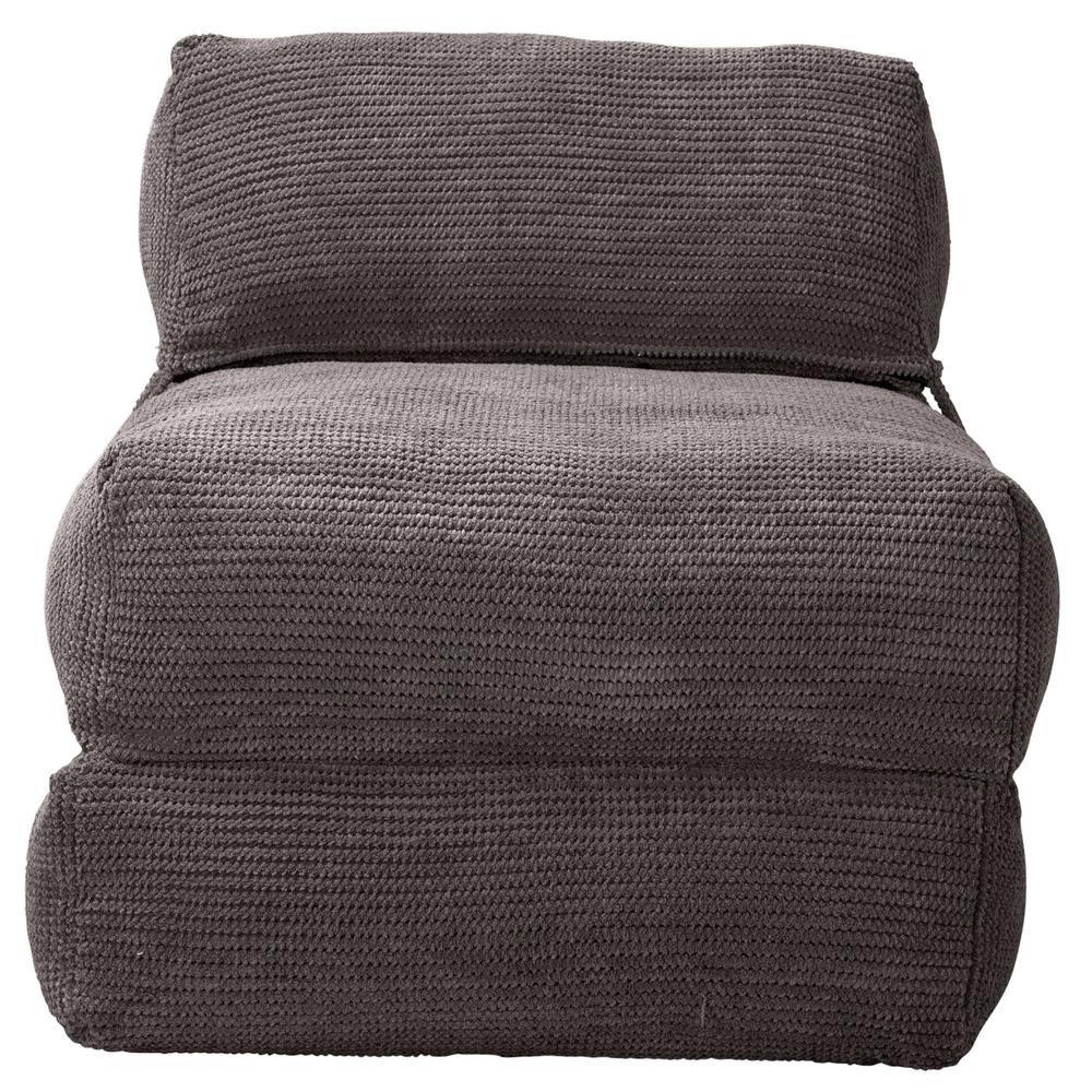 Avery - Single Futon Chair Bed, Folding Bed, Guest Bed By Lounge Pug, Pom Pom Charcoal