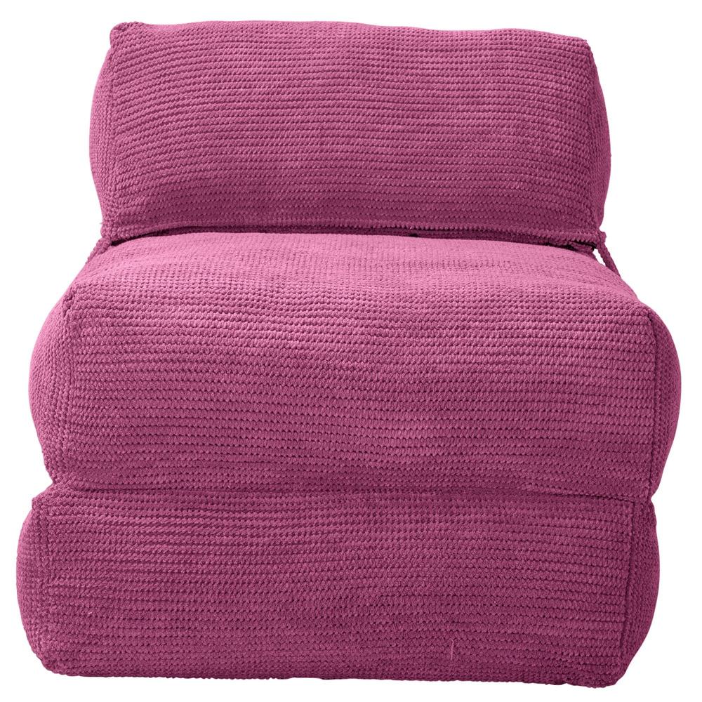 Avery - Single Futon Chair Bed, Folding Bed, Guest Bed By Lounge Pug, Pom Pom Pink