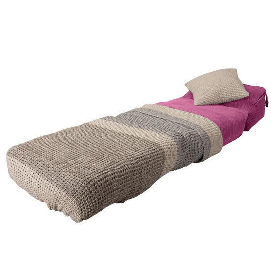 Avery - Single Futon Chair Bed, Folding Bed, Guest Bed By Lounge Pug, Pom Pom Pink