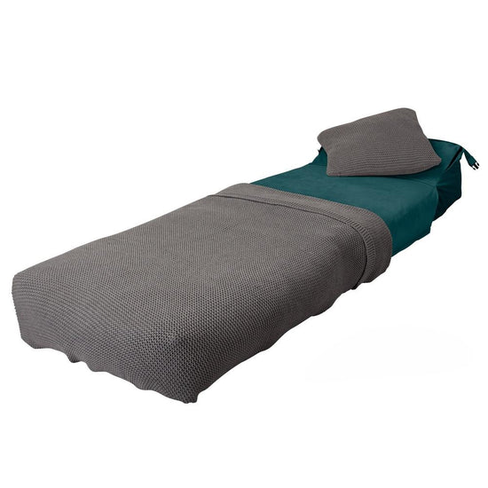 Avery - Single Futon Chair Bed, Folding Bed, Guest Bed By Lounge Pug, Velvet Teal