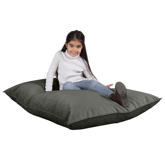 Junior Children's Beanbag - Velvet Graphite Grey 01
