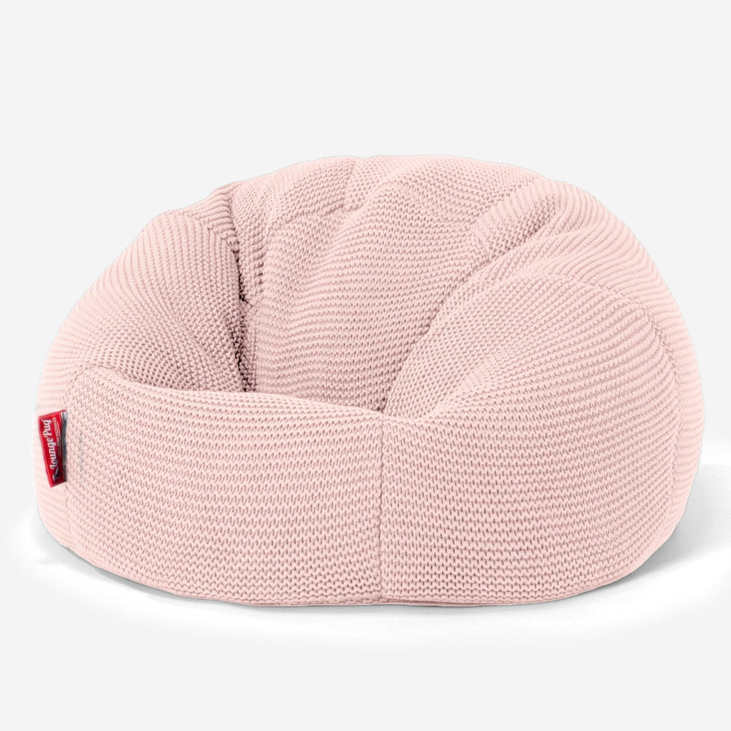 LOUNGE PUG - ELLOS KNIT - Kids' Bean Bag Chairs - CLASSIC Gaming Chair Beanbags - BABY PINK