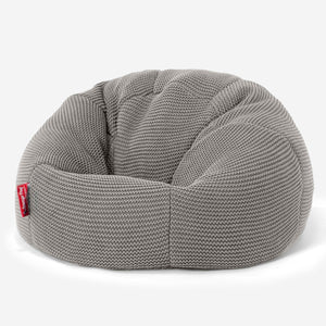 Classic Kids Bean Bag Chair 1-5 yr - Ellos Knitted Graphite Grey