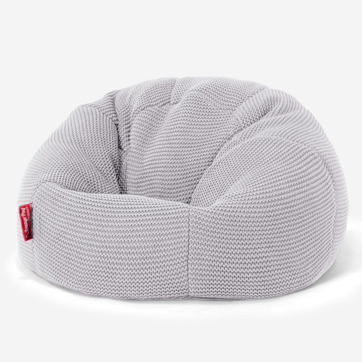 LOUNGE PUG - ELLOS KNIT - Kids' Bean Bag Chairs - CLASSIC Gaming Chair Beanbags - LIGHT GREY