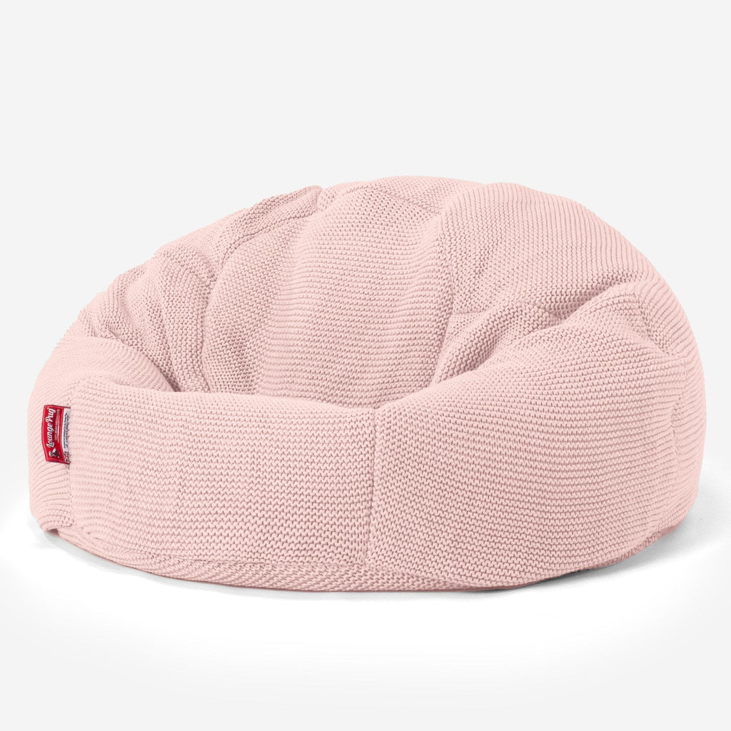 LOUNGE PUG - ELLOS KNIT - Bean Bag Chairs - CLASSIC Gaming Chair Beanbags - BABY PINK