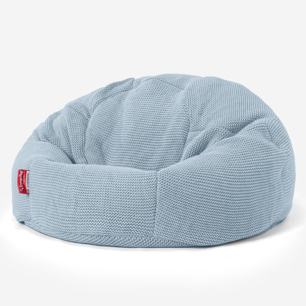 LOUNGE PUG - ELLOS KNIT - Bean Bag Chairs - CLASSIC Gaming Chair Beanbags - MISTY BLUE