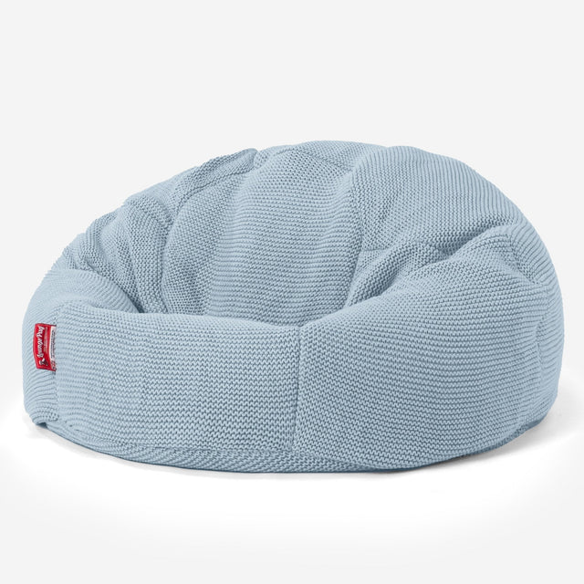 LOUNGE PUG - ELLOS KNIT - Bean Bag Chairs - CLASSIC Gaming Chair Beanbags - MISTY BLUE