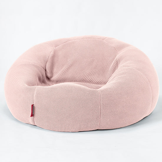 LOUNGE PUG - ELLOS KNIT - LUXURY Bean Bag SOFA - CLASSIC SOFA Beanbags UK - BABY PINK