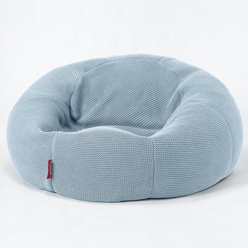 LOUNGE PUG - ELLOS KNIT - LUXURY Bean Bag SOFA - CLASSIC SOFA Beanbags UK - MISTY BLUE