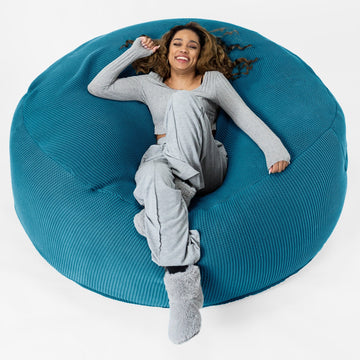 LOUNGE PUG - ELLOS KNIT - GIANT Bean Bag SOFA - MEGA MAMMOTH - Beanbag - PETROL BLUE