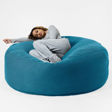 LOUNGE PUG - ELLOS KNIT - GIANT Bean Bag SOFA - MEGA MAMMOTH - Beanbag - PETROL BLUE