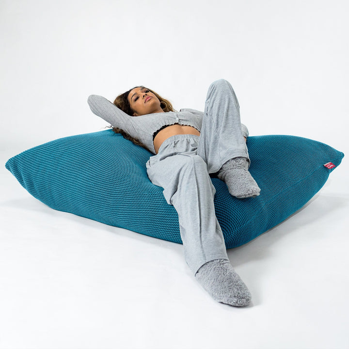 XL Pillow Beanbag - 100% Cotton Ellos Petrol Blue 04