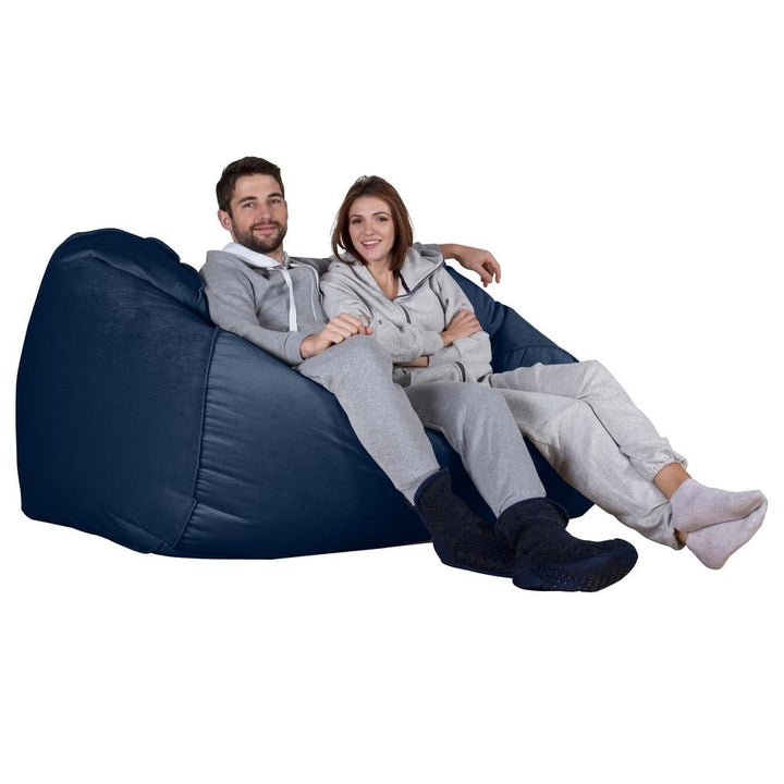 LOUNGE PUG - VELVET - GIANT Bean Bag SOFA - Beanbag SOFA UK - MIDNIGHT BLUE