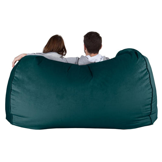 LOUNGE PUG - VELVET - GIANT Bean Bag SOFA - Beanbag SOFA UK - TEAL BLUE