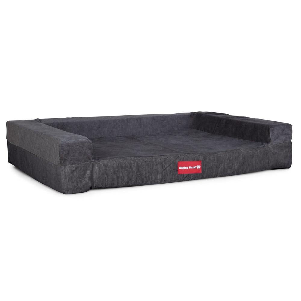 "The Bench By Mighty-Bark" - Orthopedic Memory Foam Dog Bed, Large, Medium, XXL - Signature Graphite