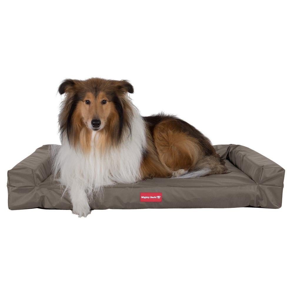 "The Bench By Mighty-Bark" - Orthopedic Memory Foam Dog Bed, Large, Medium, XXL - Waterproof Grey