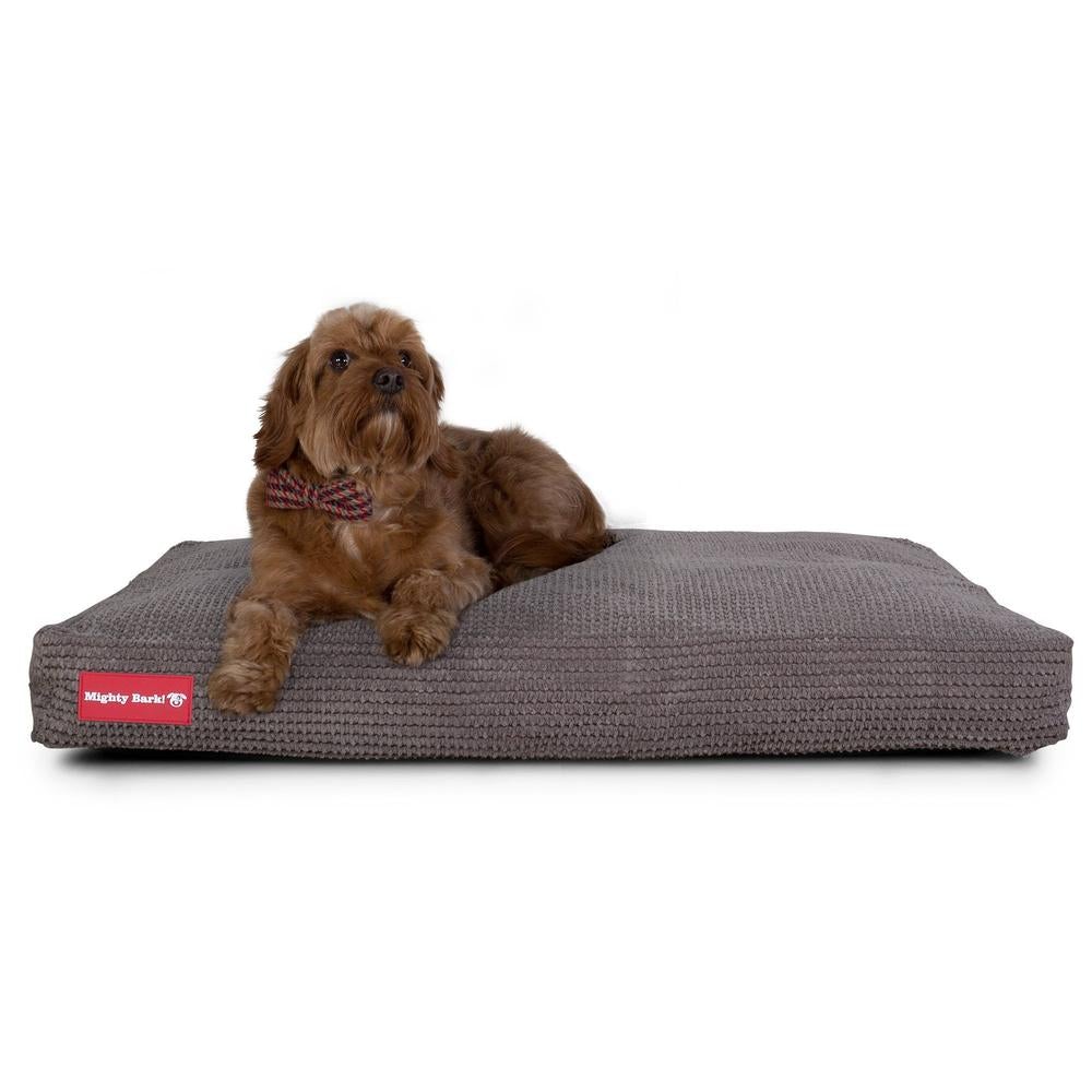 "The Mattress By Mighty-Bark" - Orthopedic Classic Memory Foam Dog Bed Cushion For Pets, Medium, XXL - Pom Pom Charcoal