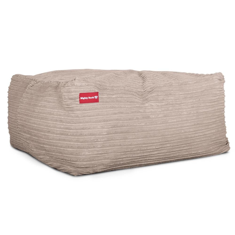 "The Crash Pad By Mighty-Bark" - XXL Large Memory Foam Dog Bed - Cord Mink