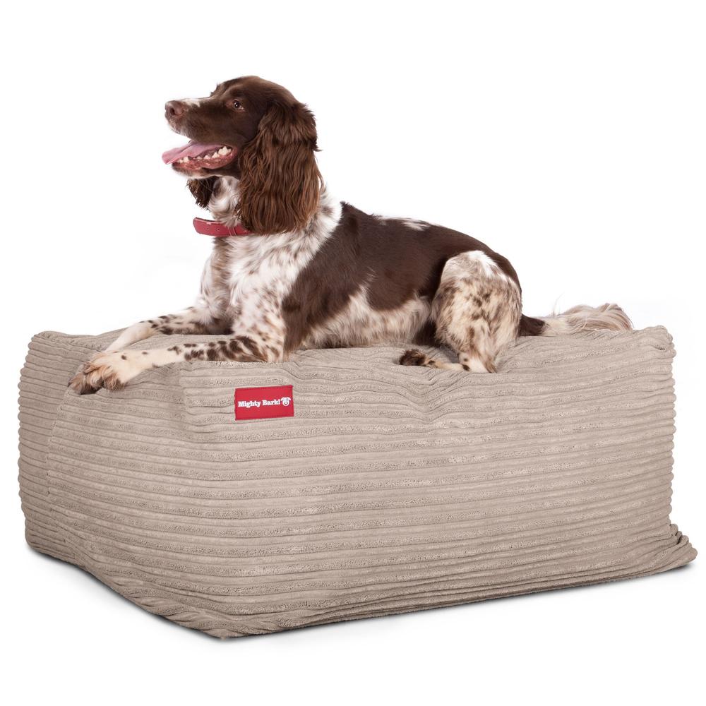 "The Crash Pad By Mighty-Bark" - XXL Large Memory Foam Dog Bed - Cord Mink