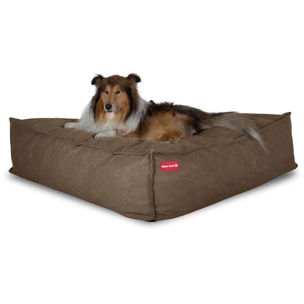 The Crash Pad By Mighty Bark XXL Large Memory Foam Dog Bed Canvas Earth Big Bertha Original IE