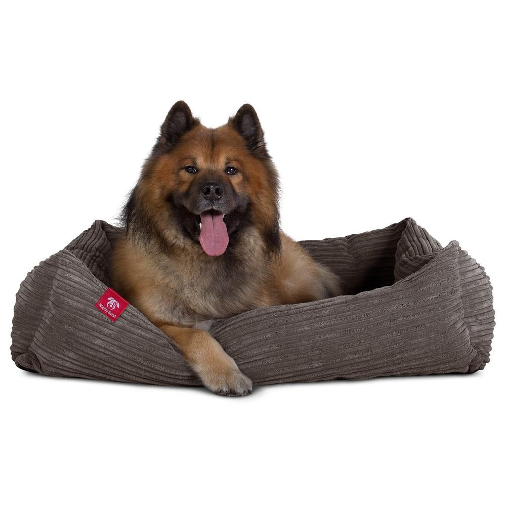 "The Nest By Mighty-Bark" - Orthopedic Memory Foam Dog Bed Basket For Pets, Small, Medium, Large - Cord Graphite