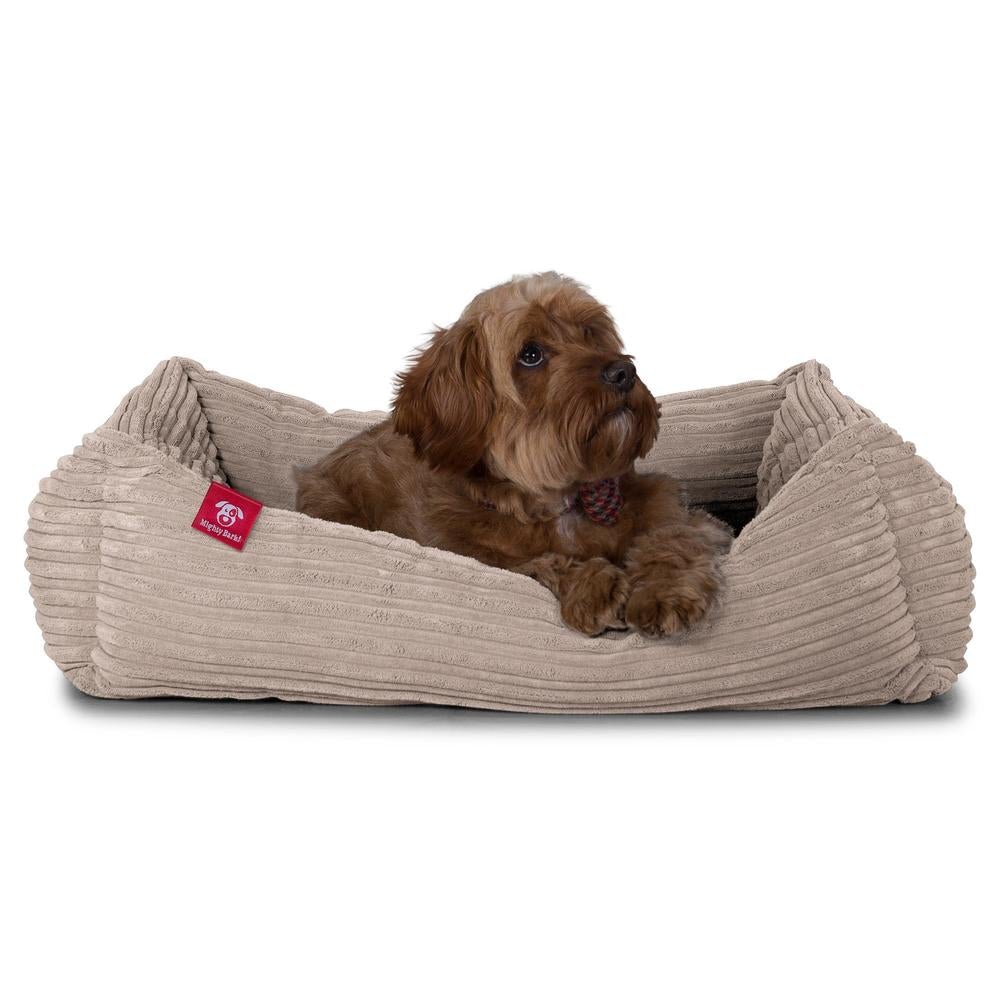 "The Nest By Mighty-Bark" - Orthopedic Memory Foam Dog Bed Basket For Pets, Small, Medium, Large - Cord Mink