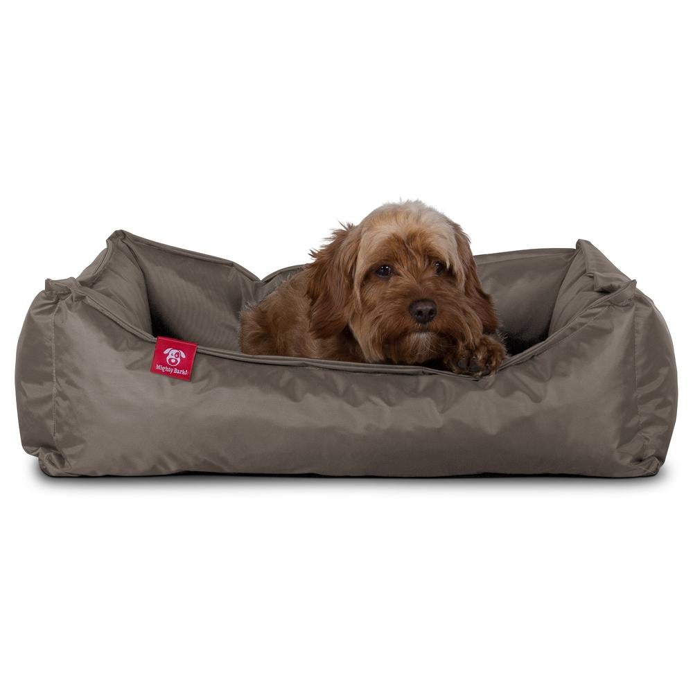 "The Nest By Mighty-Bark" - Orthopedic Memory Foam Dog Bed Basket For Pets, Small, Medium, Large - Waterproof Grey