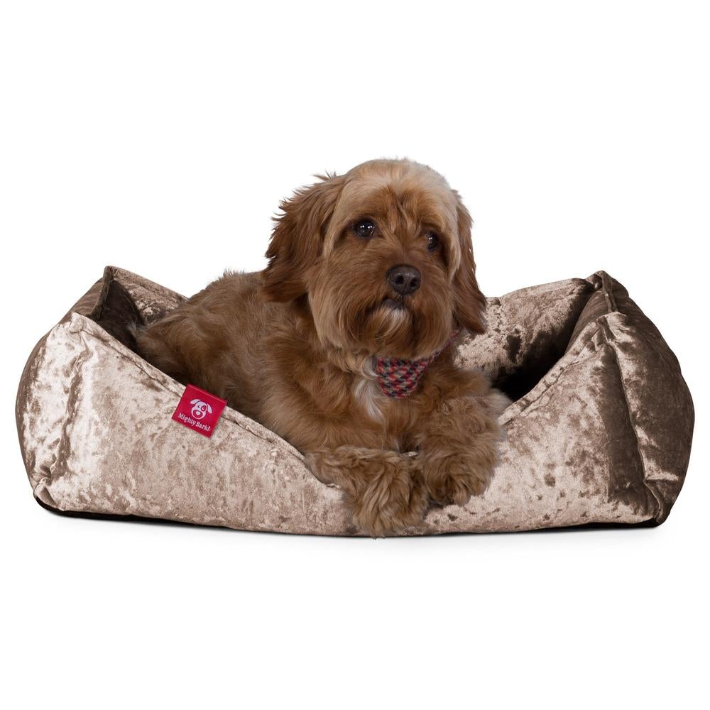 "The Nest By Mighty-Bark" - Orthopedic Memory Foam Dog Bed Basket For Pets, Small, Medium, Large - Glitz Truffle