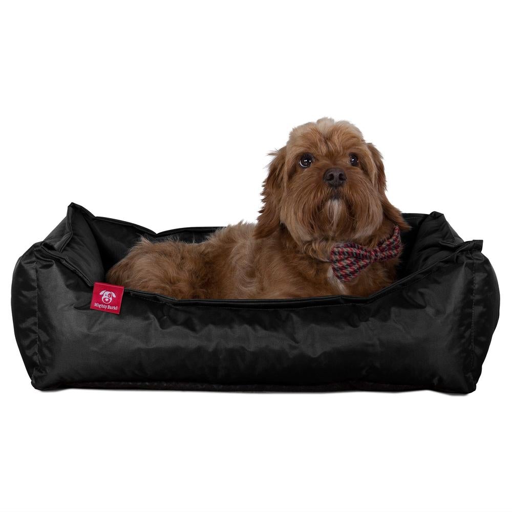 "The Nest By Mighty-Bark" - Orthopedic Memory Foam Dog Bed Basket For Pets, Small, Medium, Large - Waterproof Black