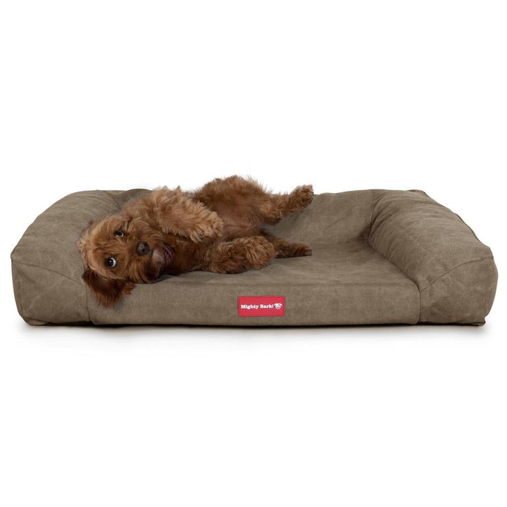 The Sofa Orthopedic Memory Foam Sofa Dog Bed - Canvas Earth 03