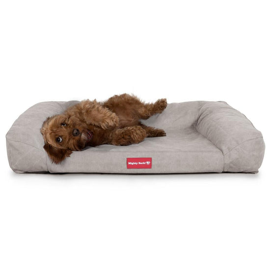 The Sofa Orthopedic Memory Foam Sofa Dog Bed - Canvas Pewter 03
