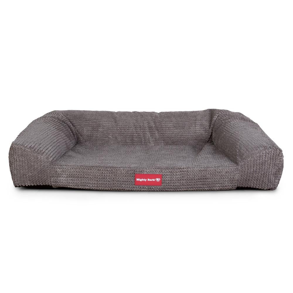 "The Sofa By Mighty-Bark" - Orthopedic Memory Foam Sofa Dog Bed, Large, Medium, XXL - Pom Pom Charcoal