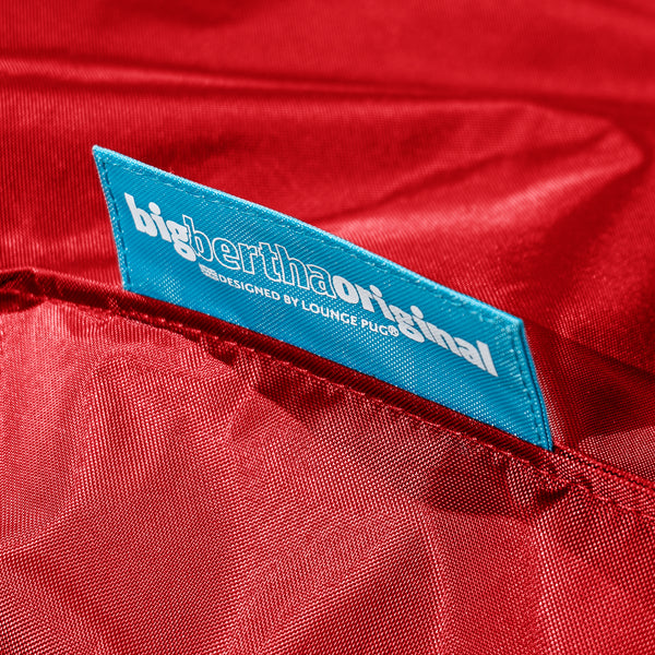 Outdoor Highback Bean Bag Chair - SmartCanvas™ Red Fabric Close-up Image