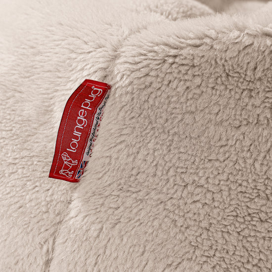 Lounger Beanbag - Teddy Faux Fur Mink 03