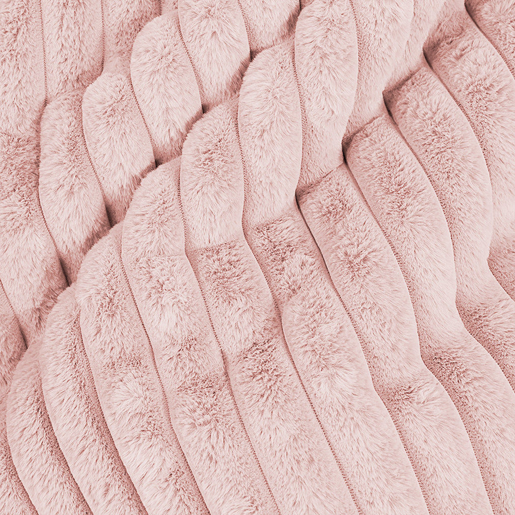 Large Floor Cushion - Ultra Plush Cord Dusty Pink 03