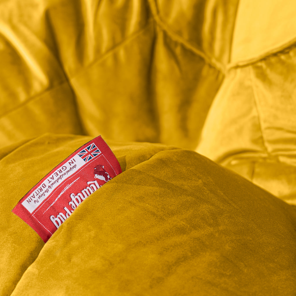 Mammoth Bean Bag Sofa - Velvet Gold 03