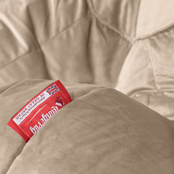 Mammoth Bean Bag Sofa - Velvet Mink Fabric Close-up Image