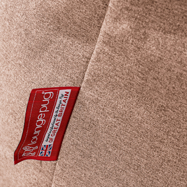 Small Footstool - Interalli Wool Sand Fabric Close-up Image