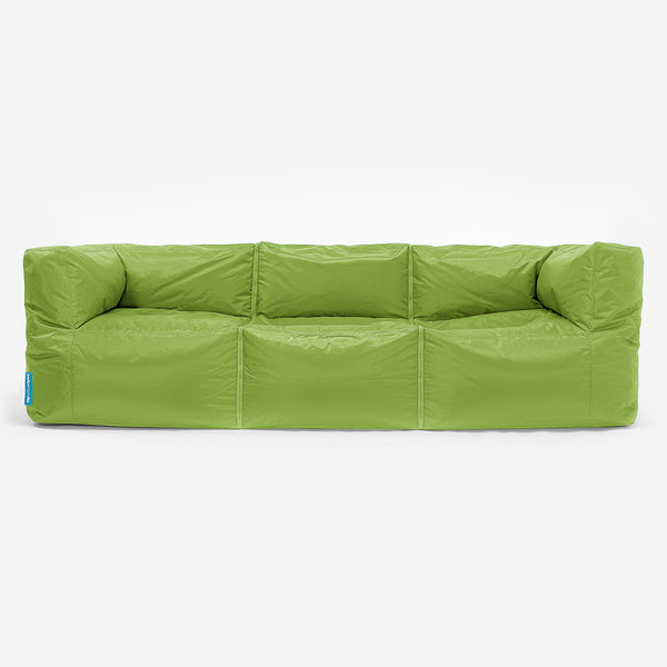 3 Seater Modular Sofa Outdoor Bean Bag - SmartCanvas™ Lime Green 01