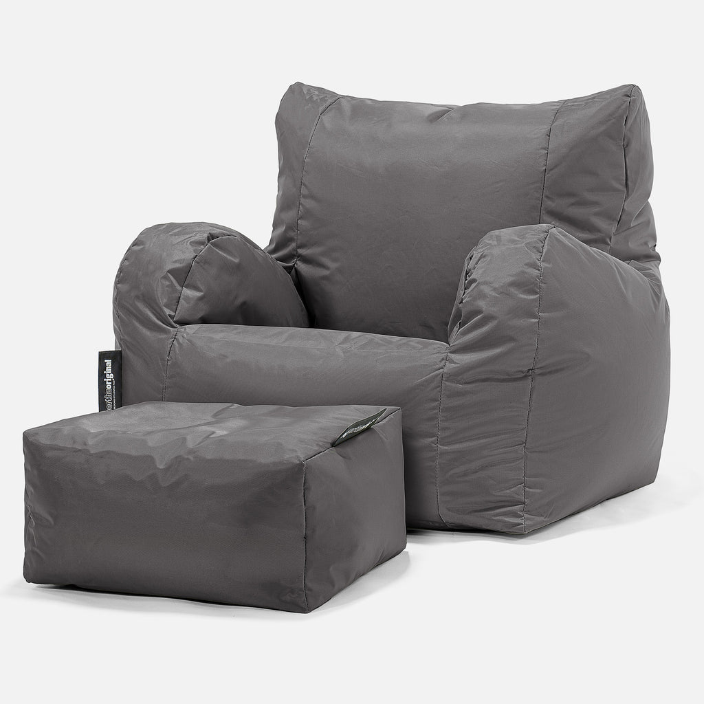 Garden Bean Bag Armchair - SmartCanvas™ Graphite Grey 02