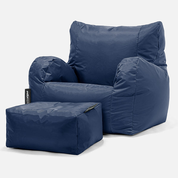 Garden Bean Bag Armchair - SmartCanvas™ Navy Blue 01