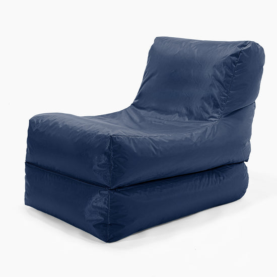 2 in 1 Garden Sun Lounger Bean Bag - SmartCanvas™ Navy Blue 03