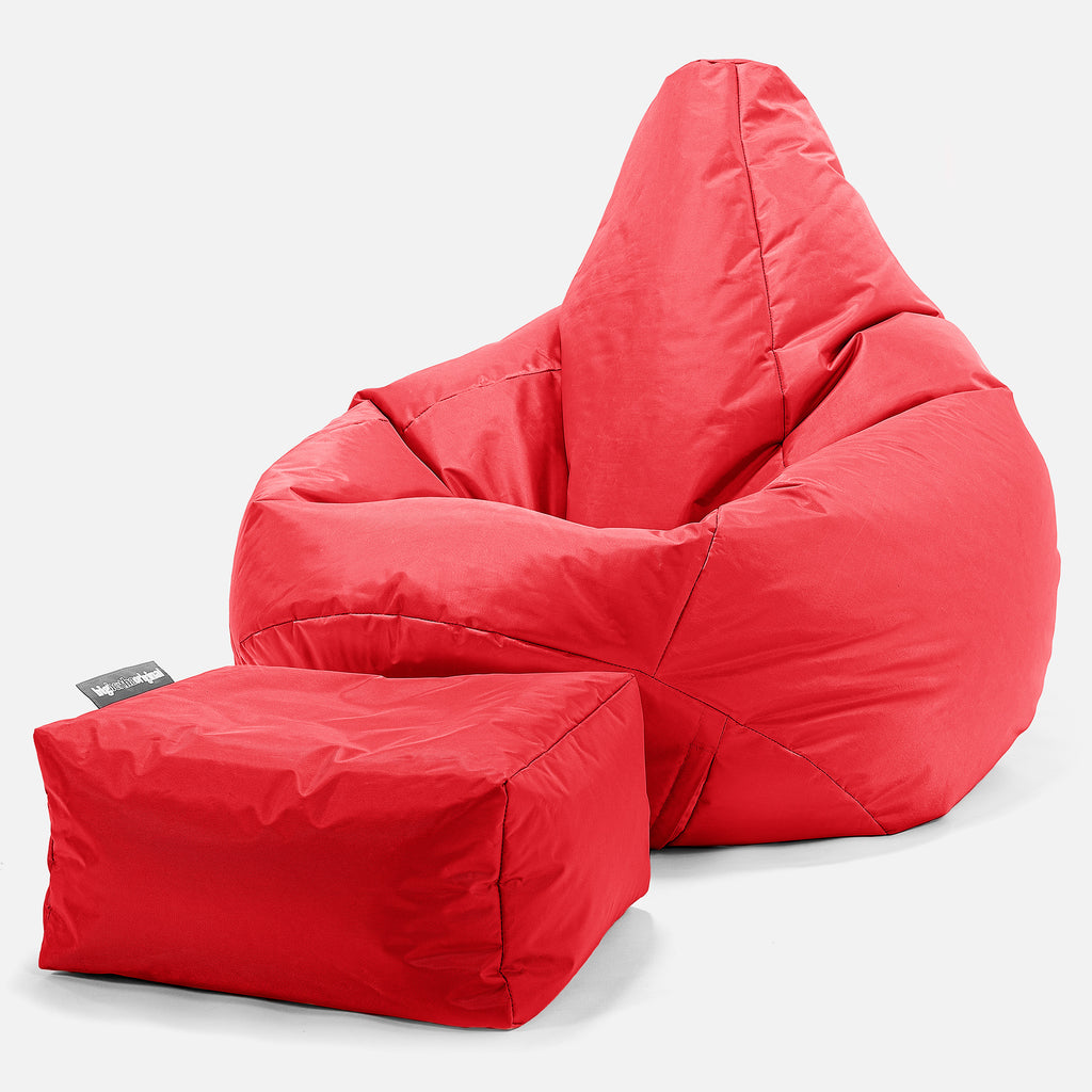 Outdoor Highback Bean Bag Chair - SmartCanvas™ Red 01