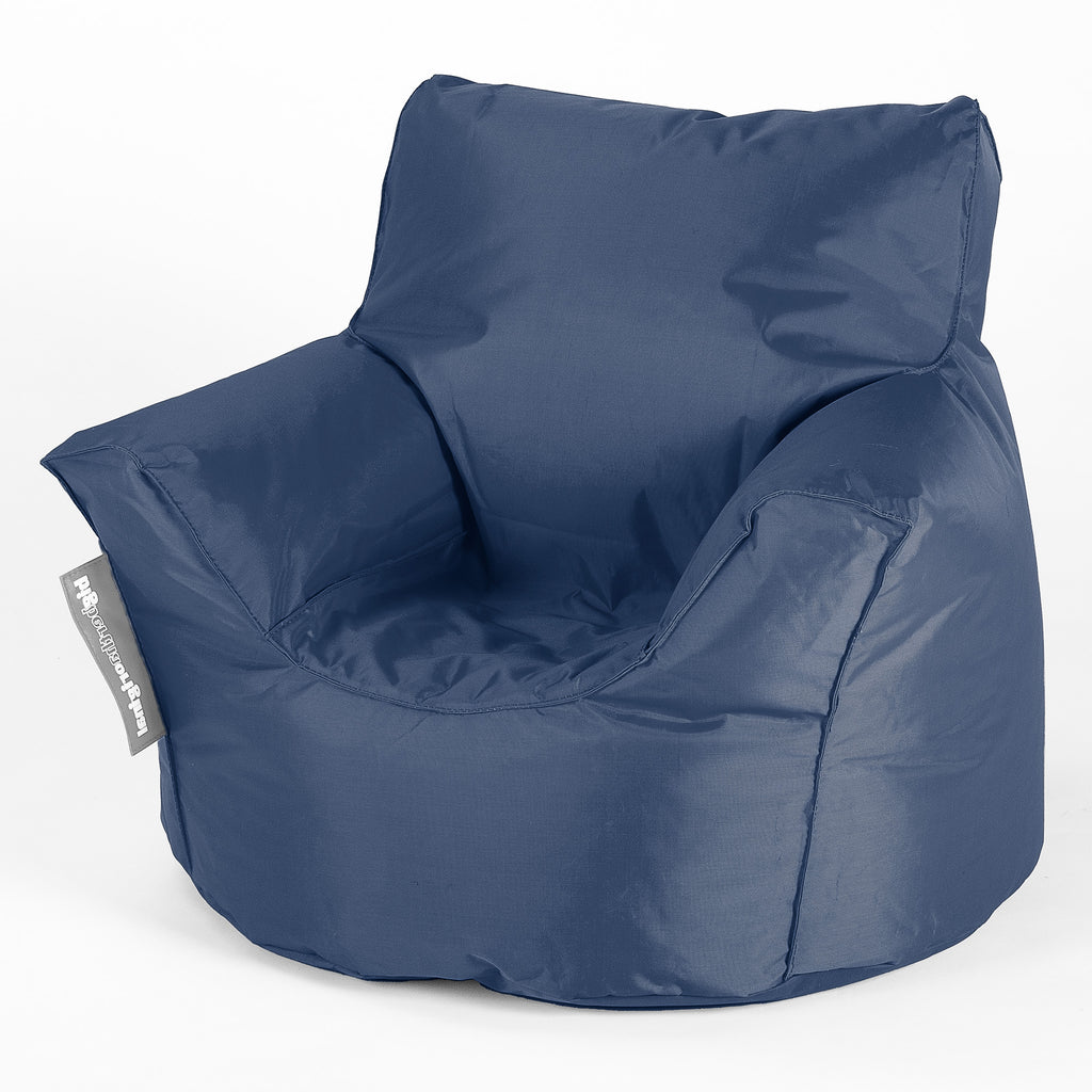 Wipe Clean Toddlers' Armchair 1-3 yr Bean Bag - SmartCanvas™ Navy Blue 01