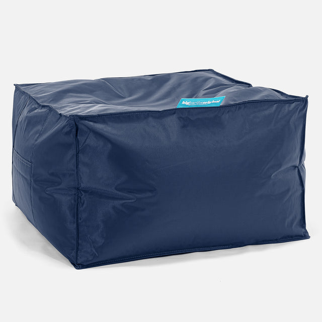 Outdoor Large Square Pouffe - SmartCanvas™ Navy Blue 01