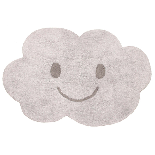 Children's Grey Cloud Smile Rug 01